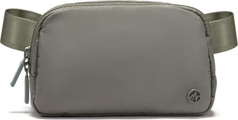 Pander Two Way Zipper Fanny Pack Nylon Everywhere Belt Bag for Women, Water Repellent Waist Packs, Crossbody Bags with Adjustable Strap (Grey Sage). - Image 1